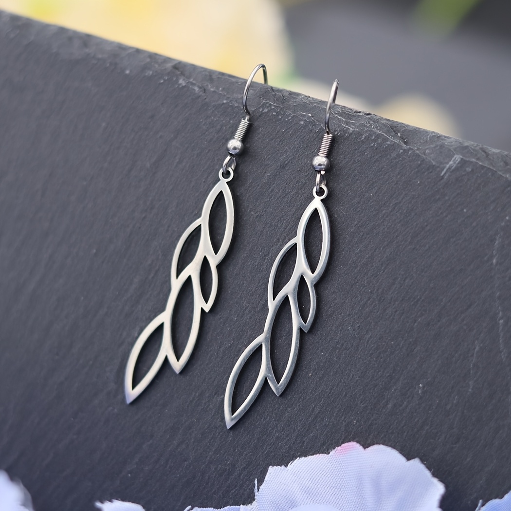 Women's Easy Leaves Stainless Steel Earrings, Fashion Gift